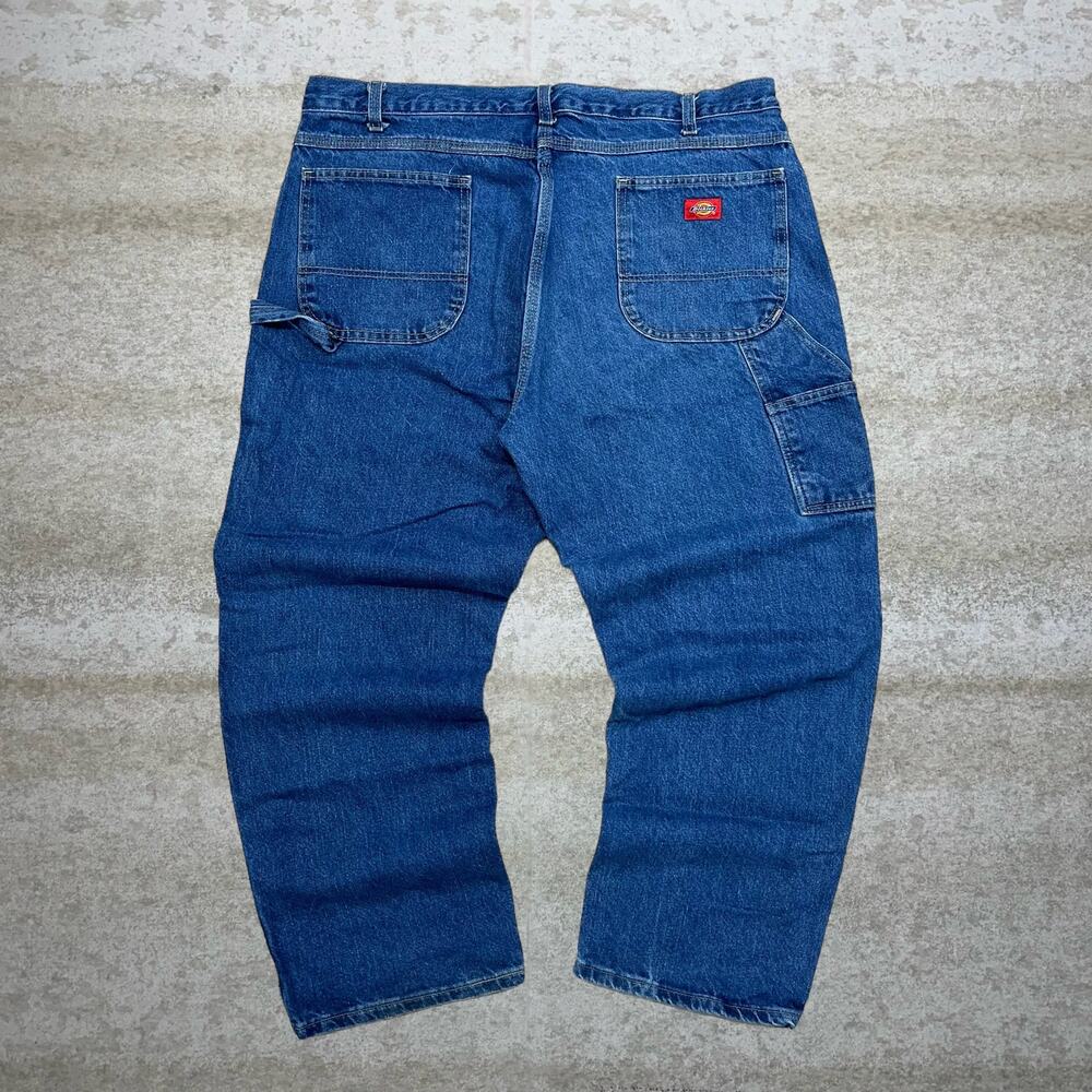 Vintage 90s Dickies Carpenter Jeans 40x28 Relaxed Medium Wash Work Red Label
